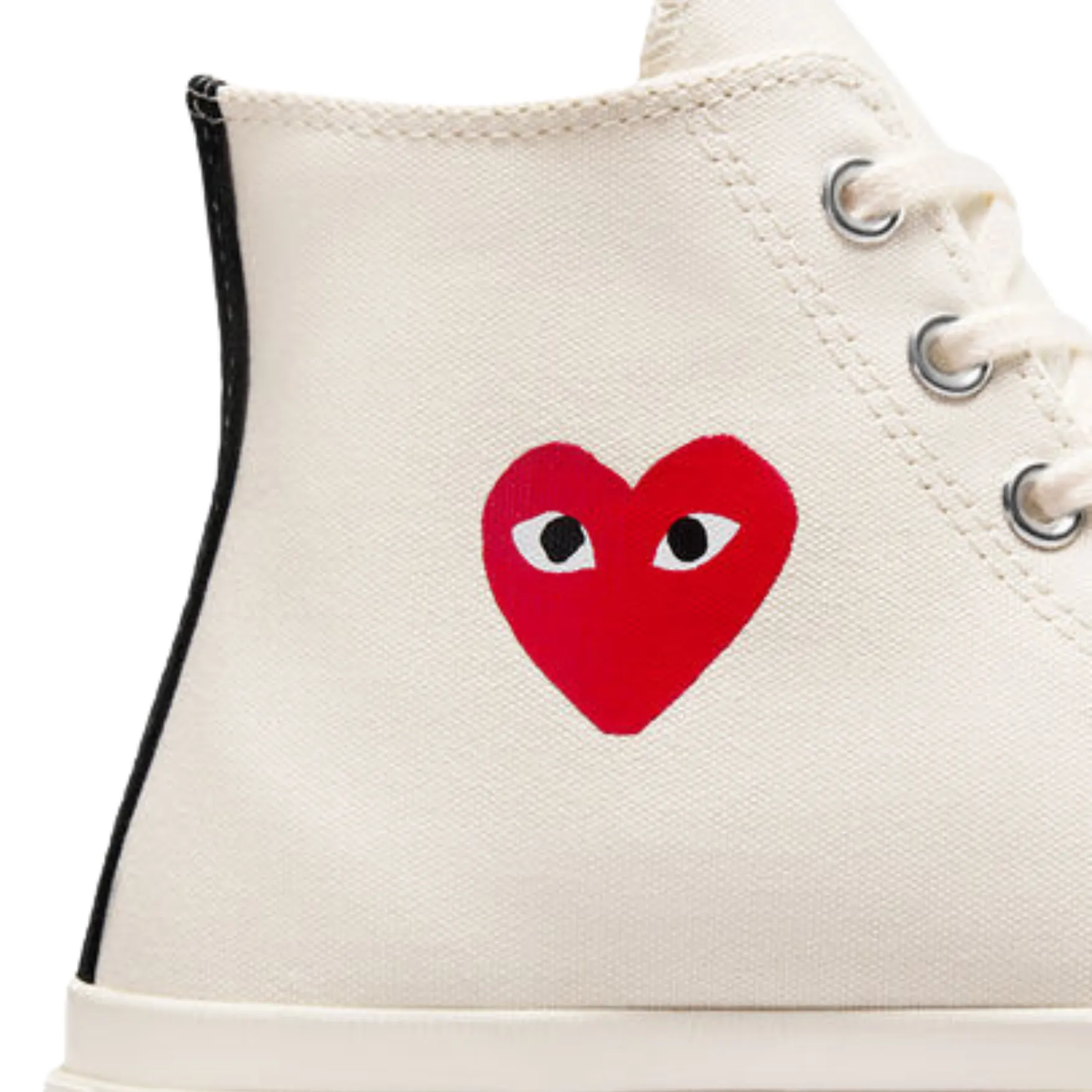 Converse x CDG* Play Single Heart Chuck 70 High Top - Milk/Red/Black