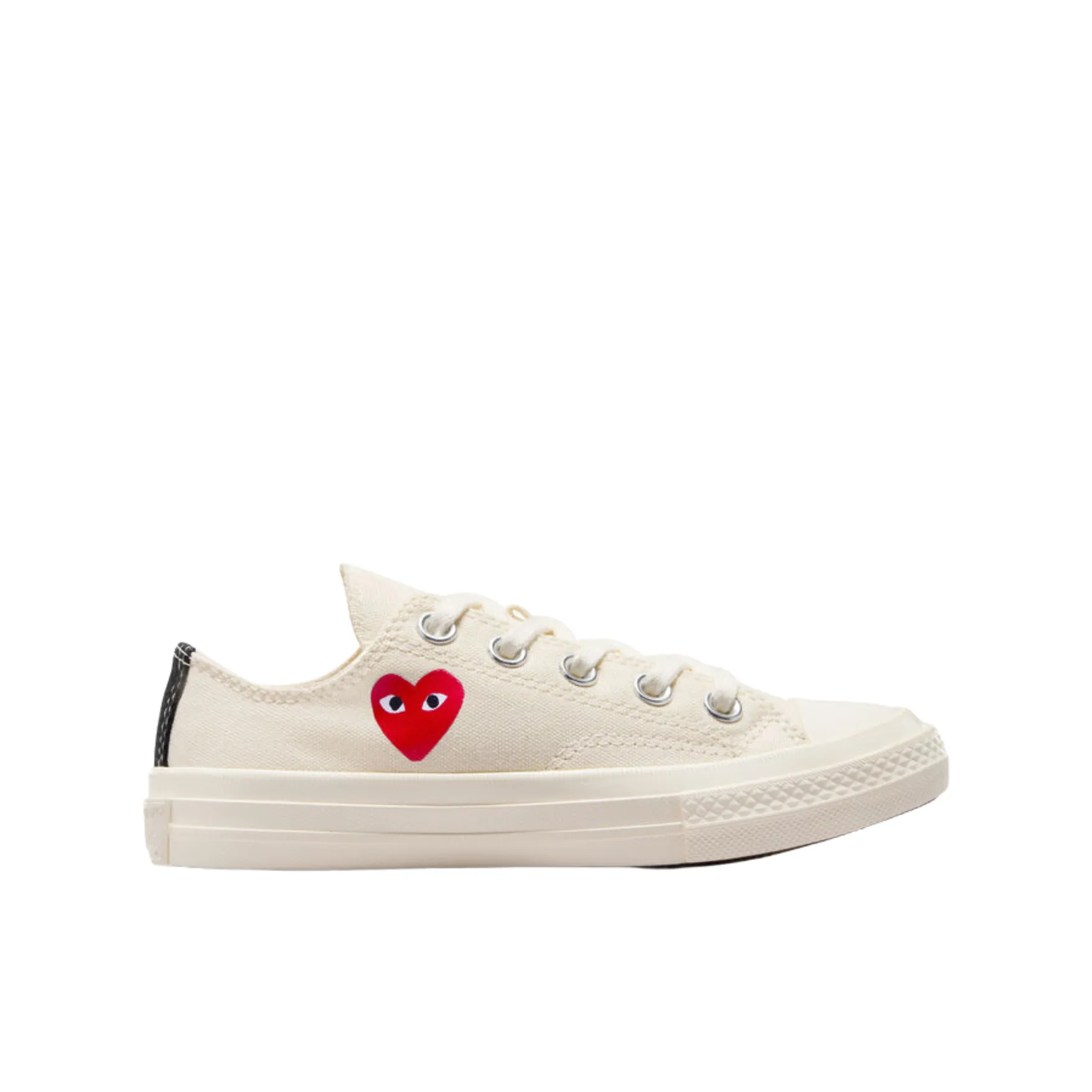 Converse x CDG* Play Single Heart Chuck 70 Low Top - Milk/Red/Black