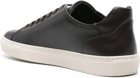 Corneliani low-top smooth leather sneakers Brown