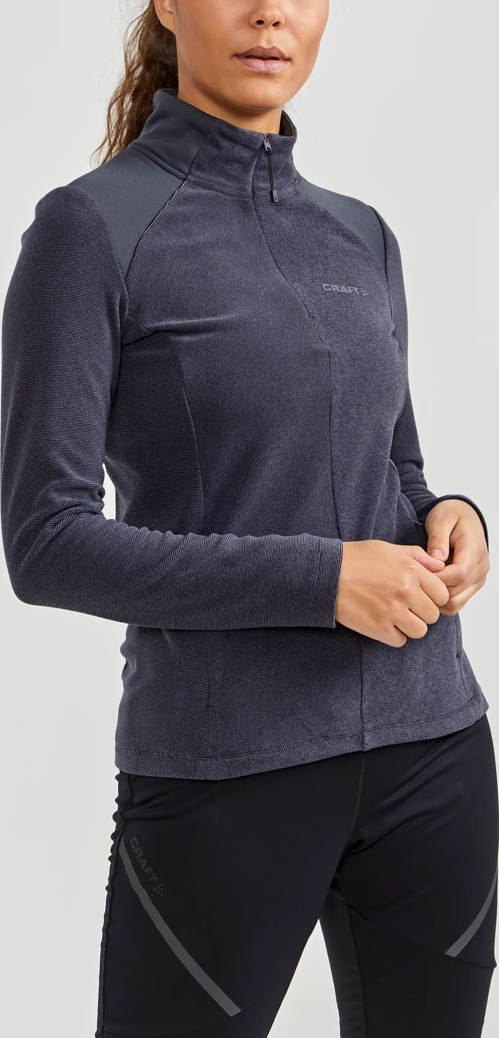 Craft Women's Core Edge Thermal Midlayer Black/Asphalt | Buy Craft Women's Core Edge Thermal Midlayer Black/Asphalt he