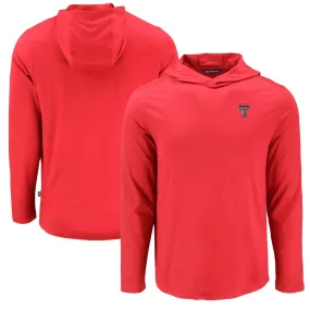 Cutter & Buck Texas Tech Red Raiders Red Coastline Epic Comfort Eco Recycled Long Sleeve Hoodie T-Shirt