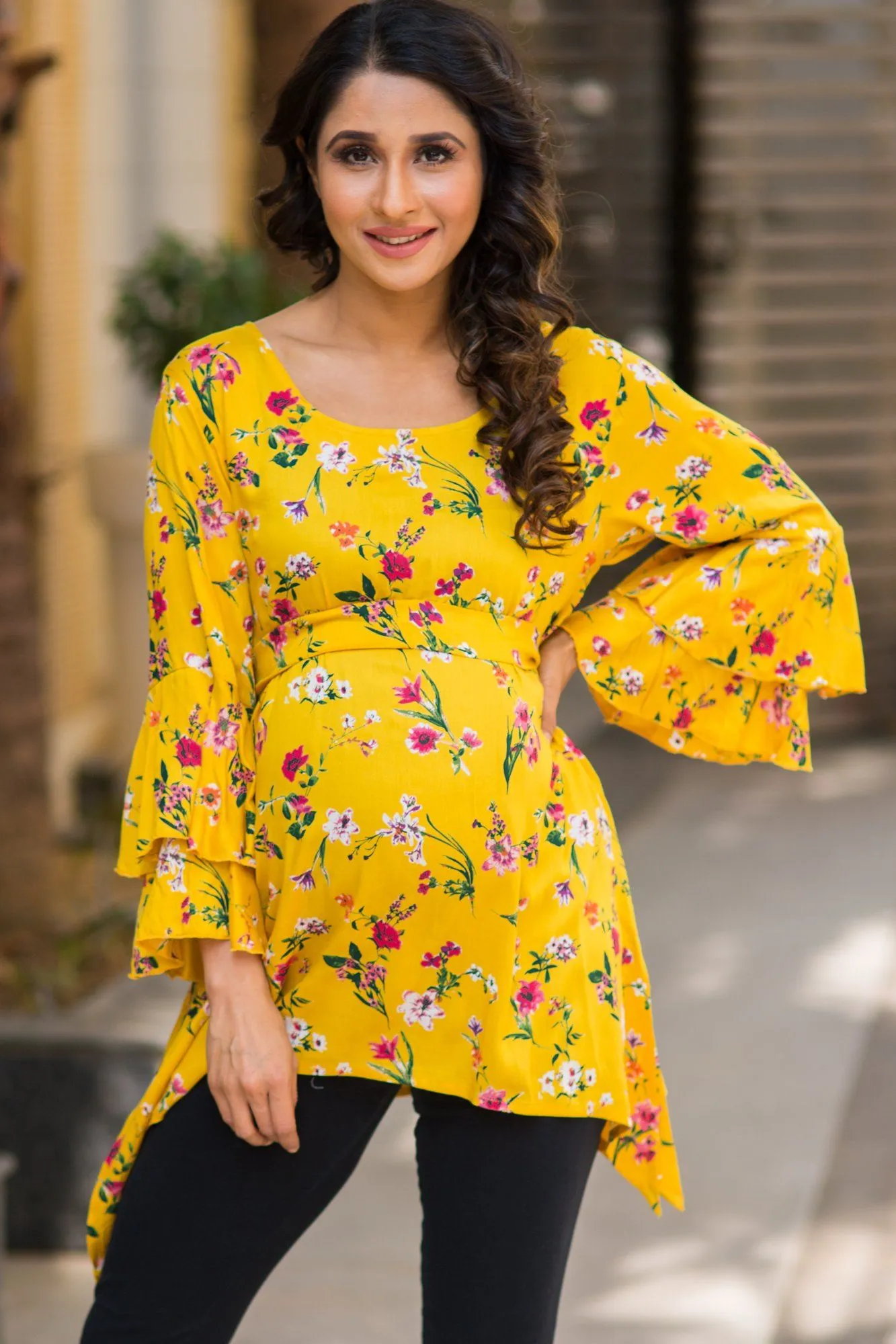 Daffodil Yellow Maternity & Nursing Top