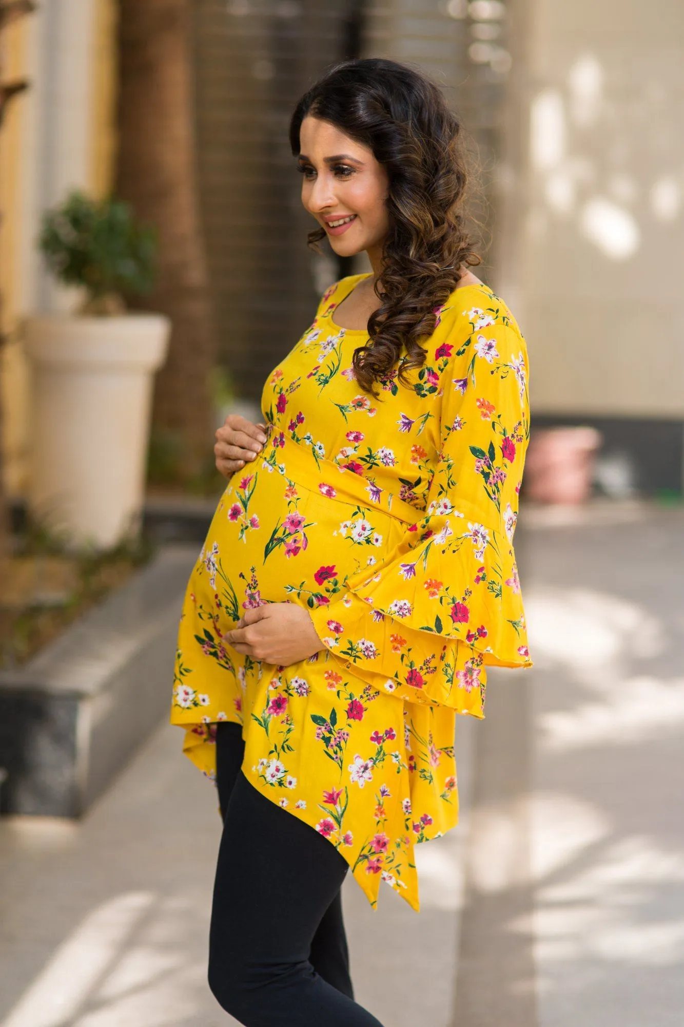 Daffodil Yellow Maternity & Nursing Top