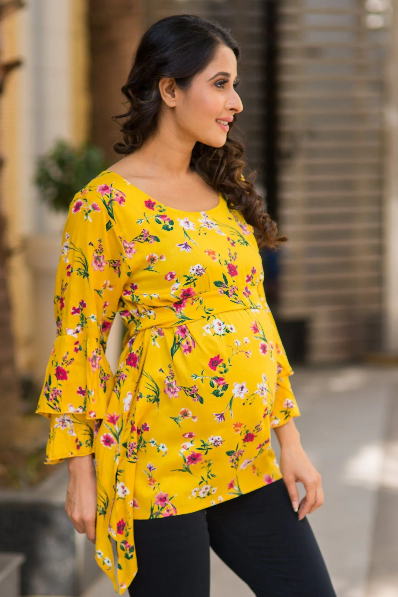 Daffodil Yellow Maternity & Nursing Top