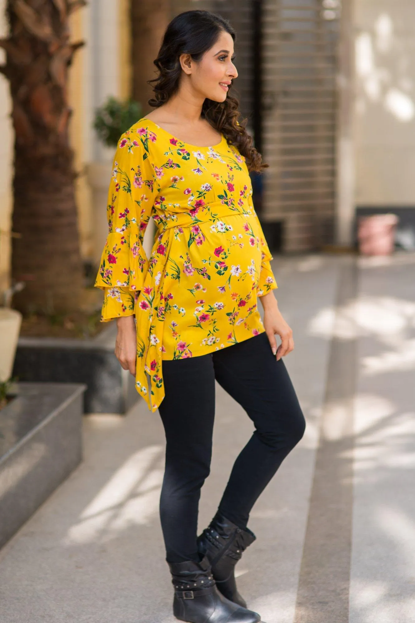 Daffodil Yellow Maternity & Nursing Top