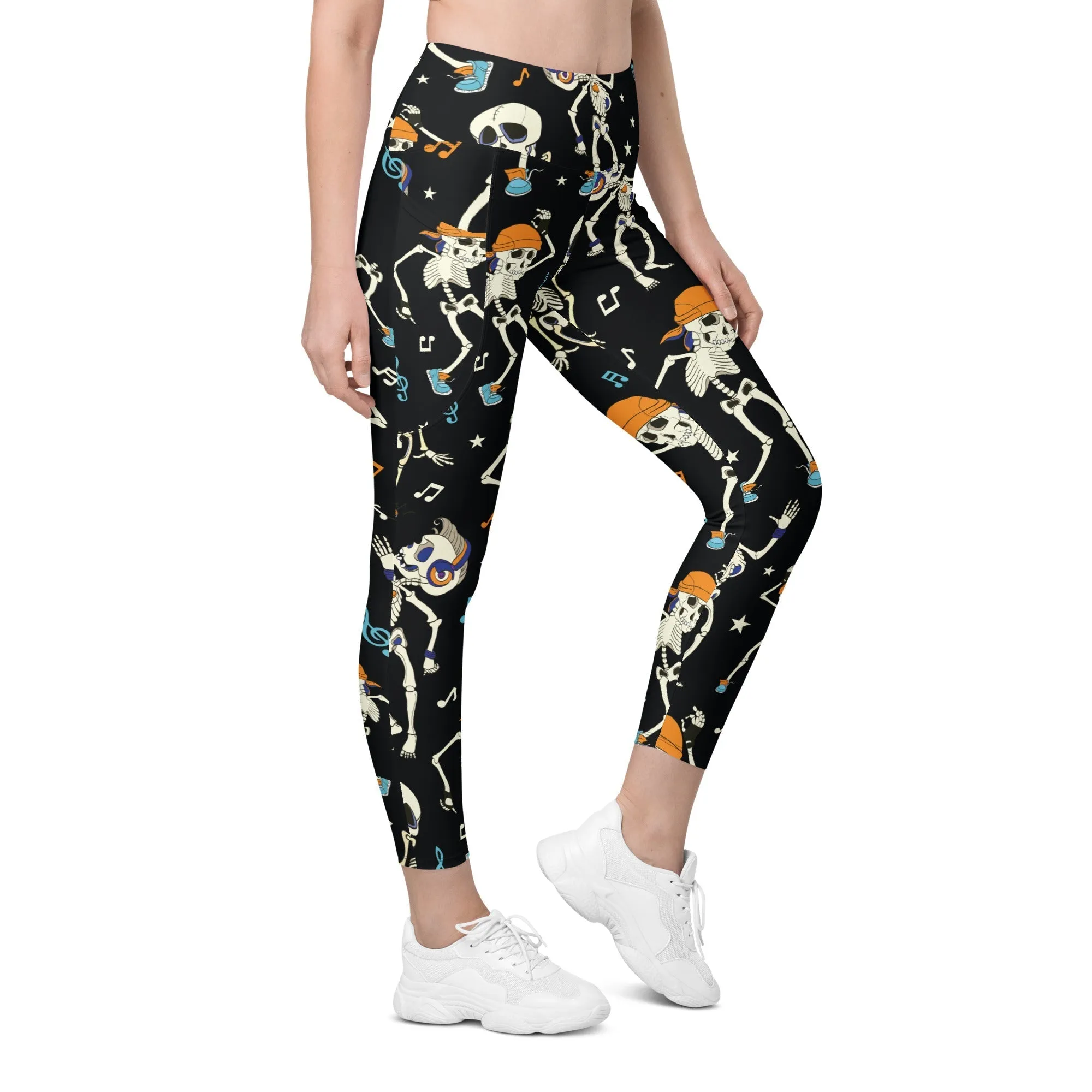 Dancing Skeletons Leggings With Pockets