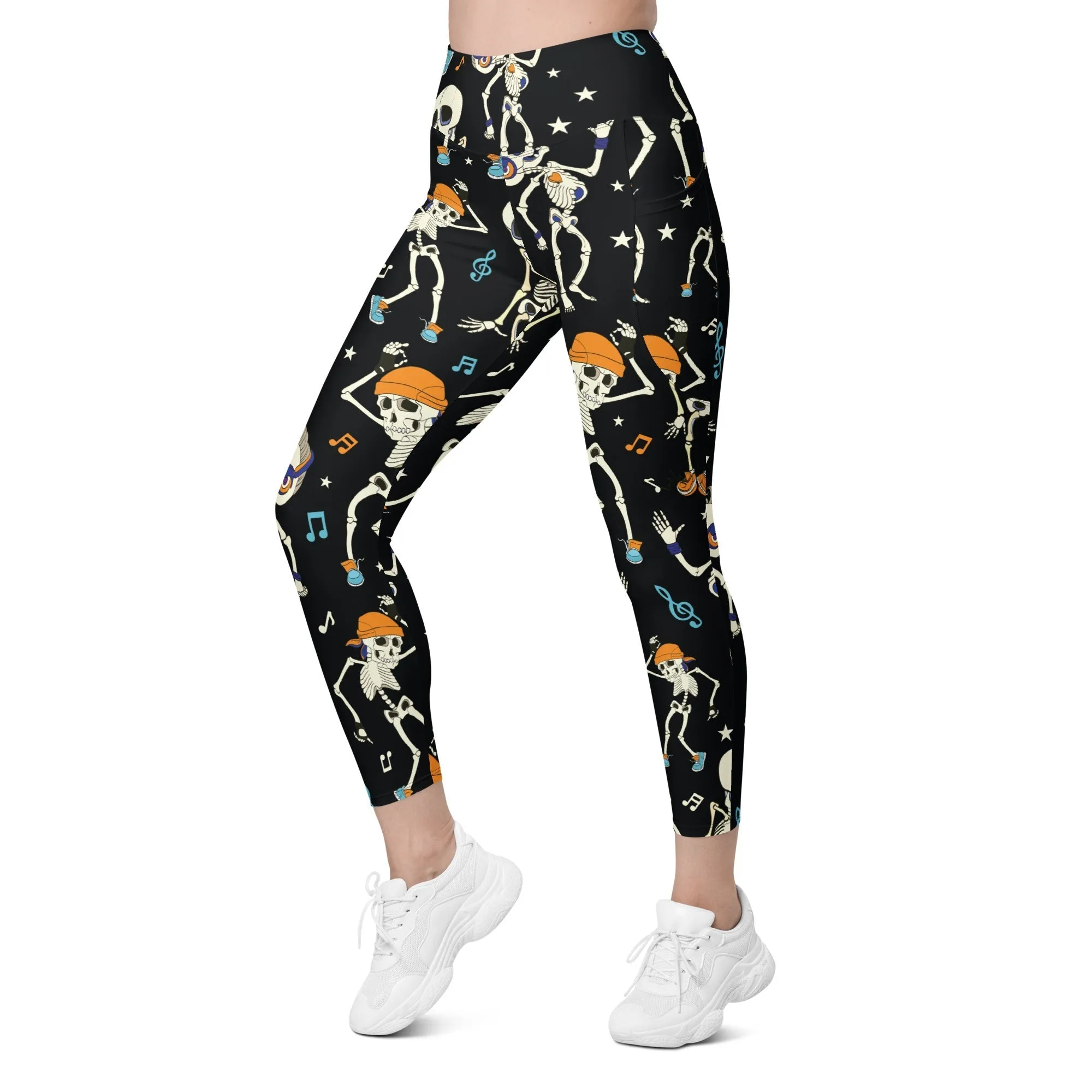 Dancing Skeletons Leggings With Pockets