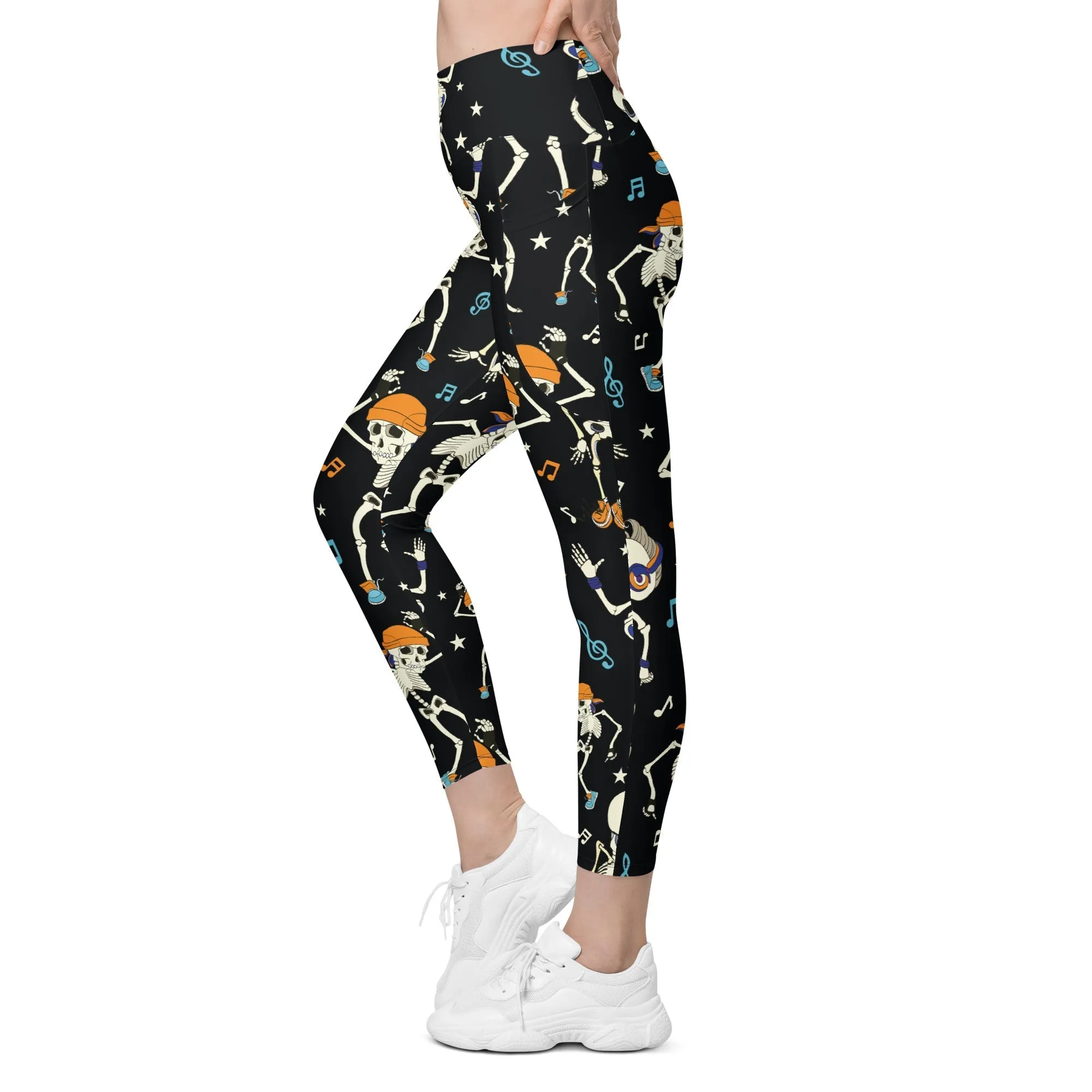 Dancing Skeletons Leggings With Pockets