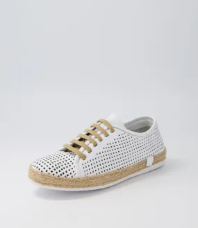 DIANA FERRARI Pinoci White Leather Sneakers