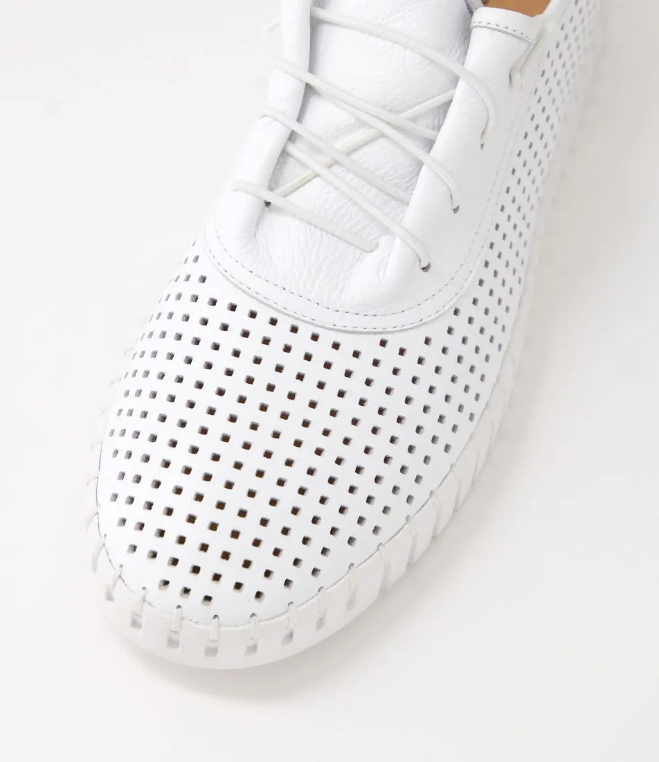 DJANGO & JULIETTE Haide White Leather Sneakers