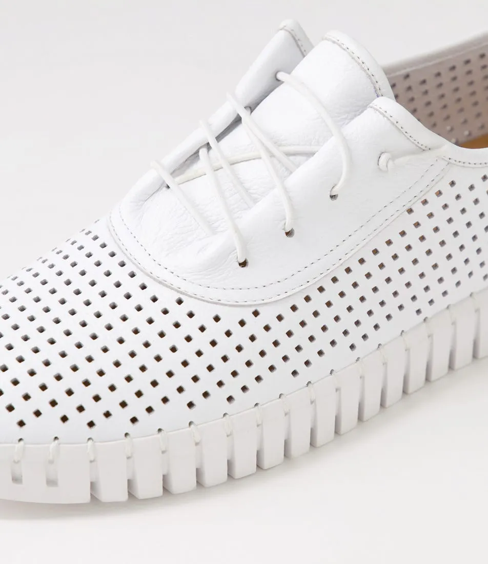 DJANGO & JULIETTE Haide White Leather Sneakers