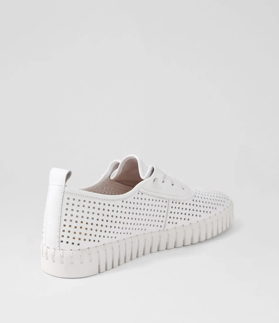 DJANGO & JULIETTE Haide White Leather Sneakers