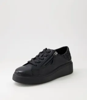 DJANGO & JULIETTE Yurke Black Leather Sneakers