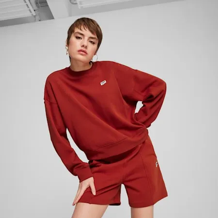 DOWNTOWN RE:COLLECTION Women's Crew | Mars Red | PUMA Exclusion List | PUMA 