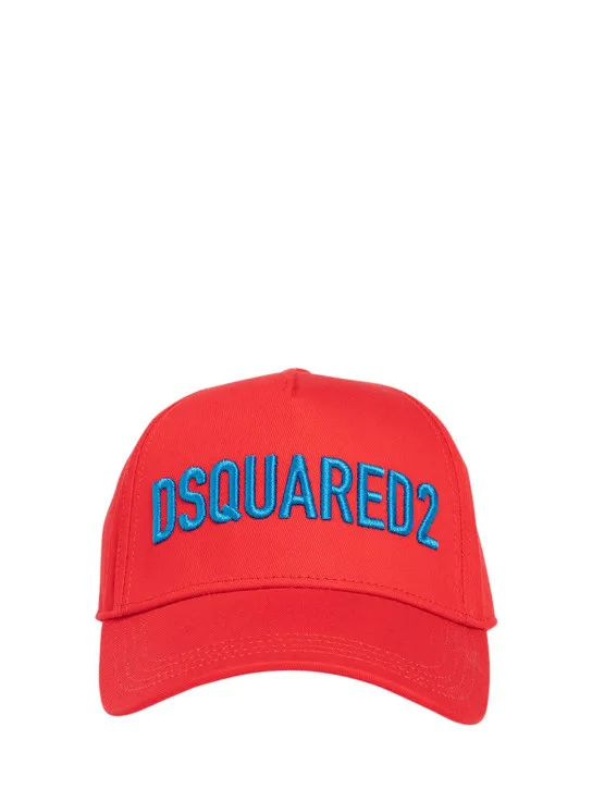 Dsquared2   Cotton gabardine hat w/ logo 