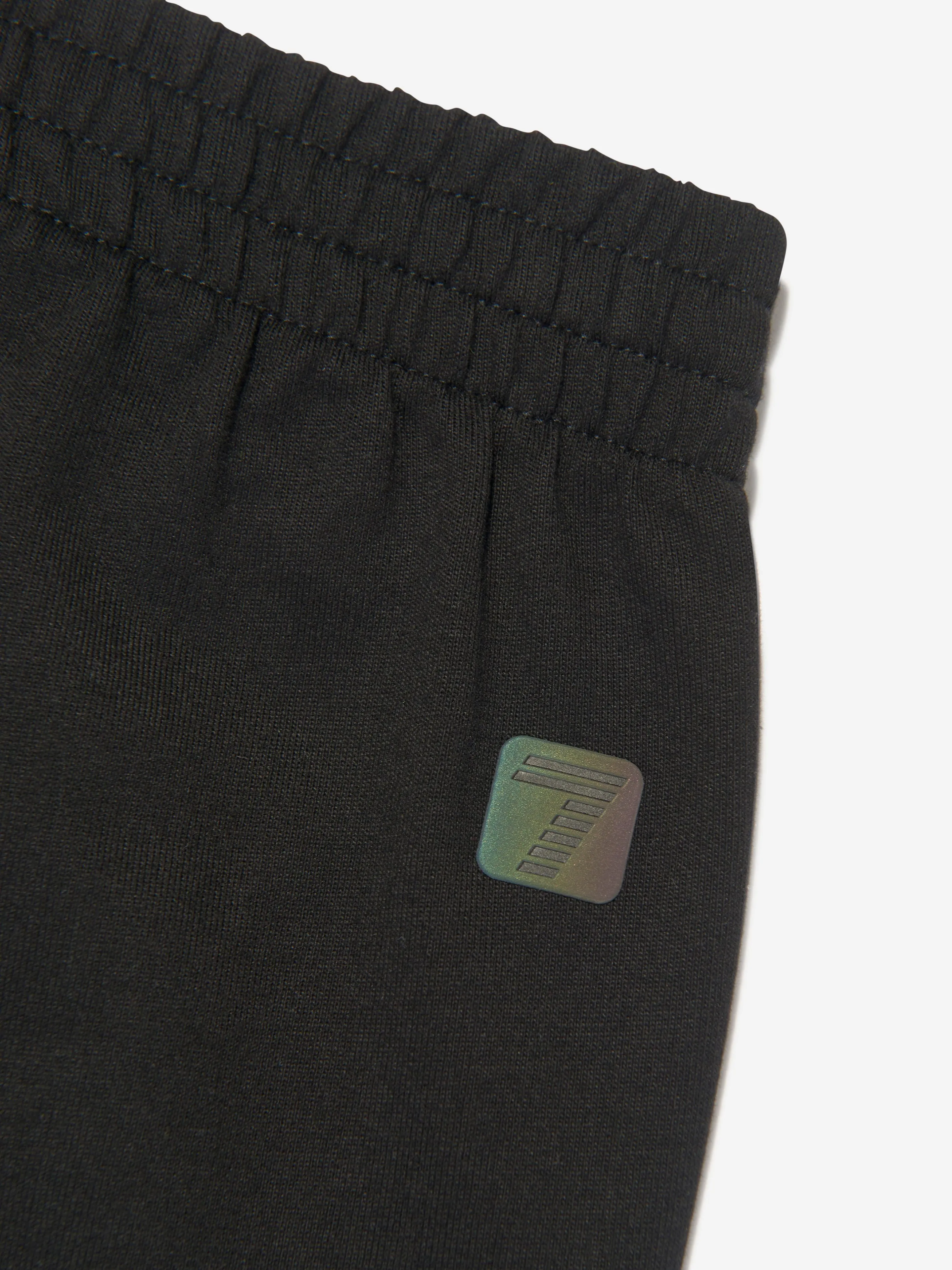 EA7 Emporio Armani Boys Iridescent Logo Joggers in Black