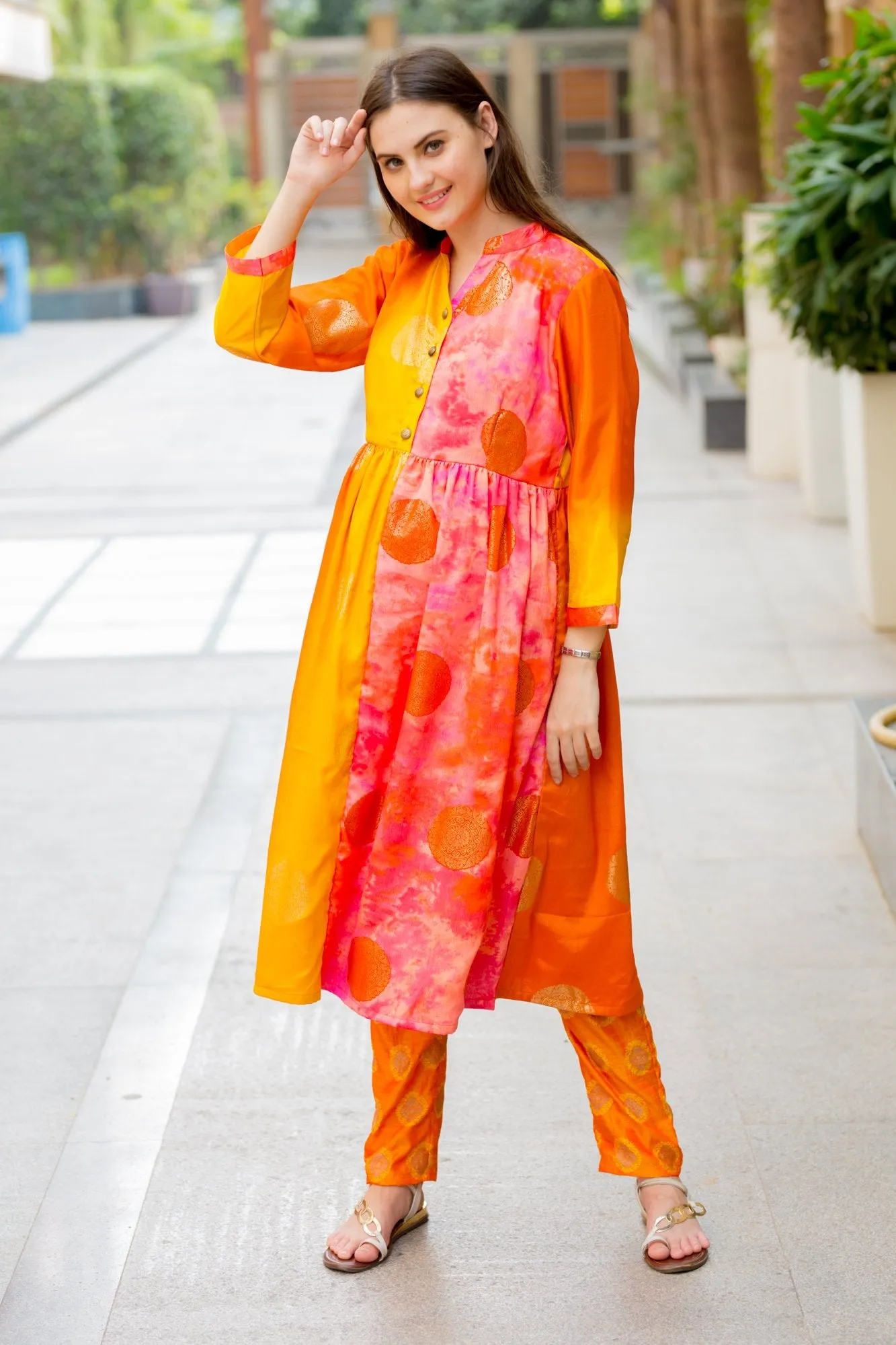 Earthy Pink Maternity & Nursing Kurta