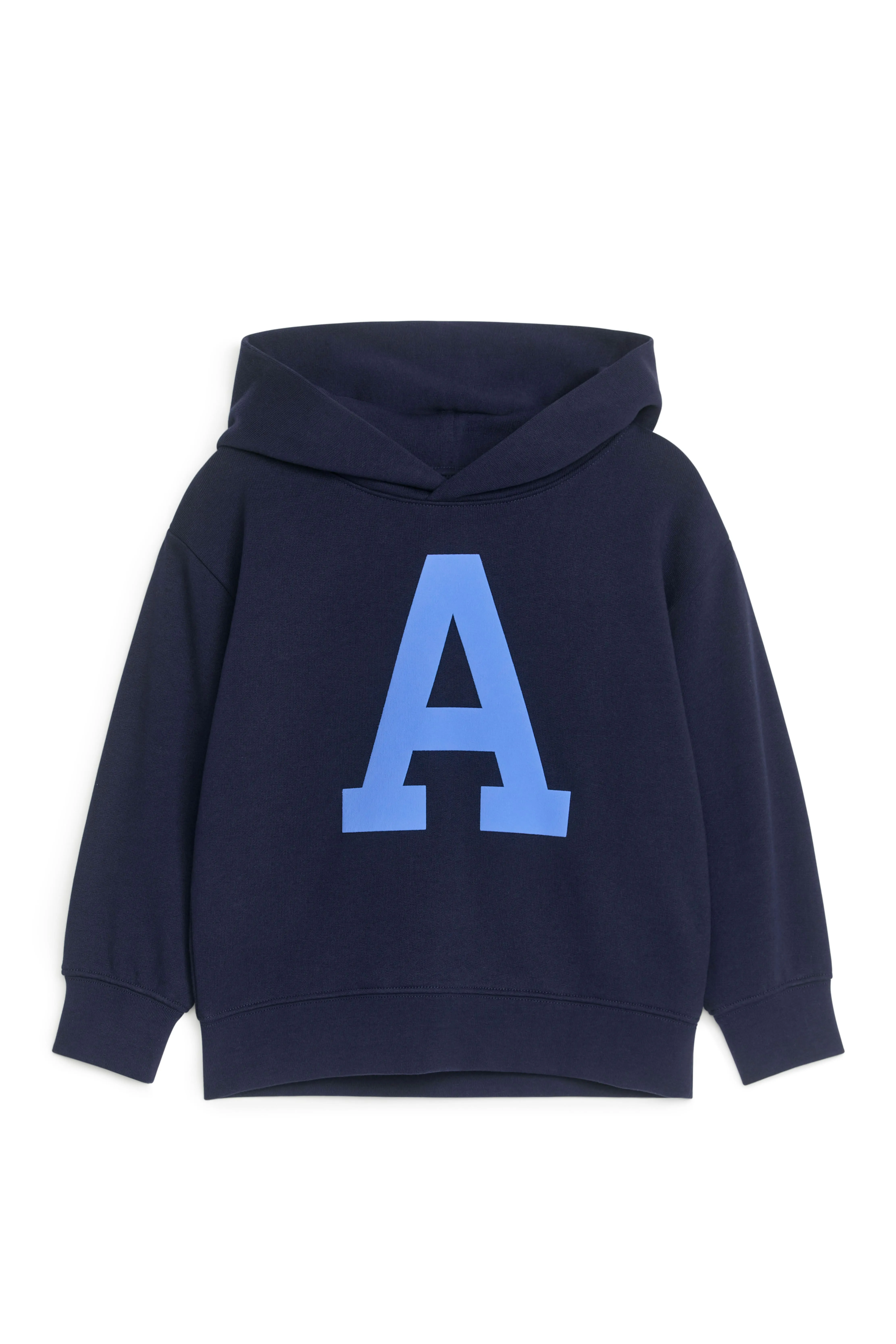 Embroidered Hoodie - Round neck - Long sleeve - Dark Blue/Light Blue - Kids | H&M GB