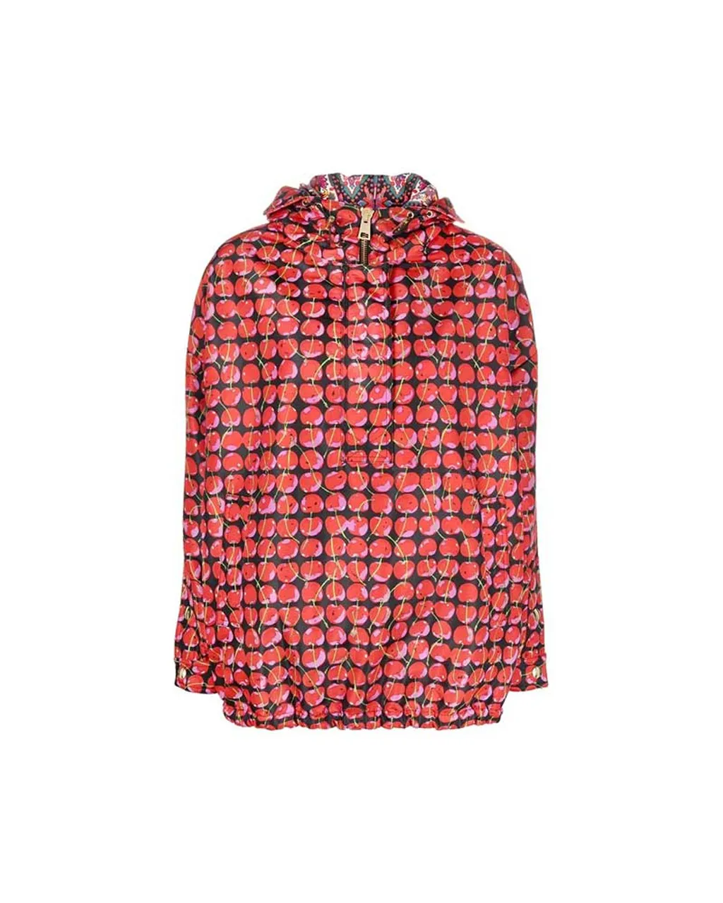 Emily In Paris S03 Lily Collins Red Cherry Printed Jacket