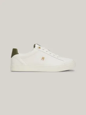 Essential TH Monogram Plaque Leather Trainers | Sneakers | Tommy Hilfiger