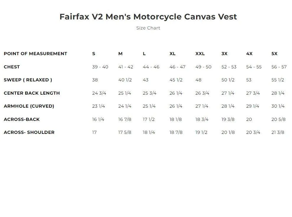 First Mfg Mens Fairfax Raw Canvas Concealment Vest