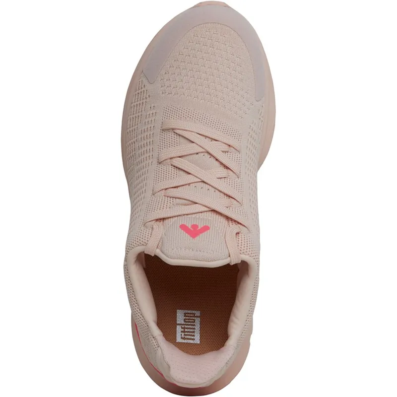 FitFlop Womens Vitamin FFX Knit Sports Trainers Rose Foam/Pop Pink