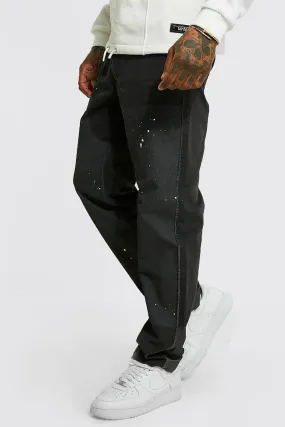 Fixed Waist Relaxed Fit Carpenter Trousers With Distressing