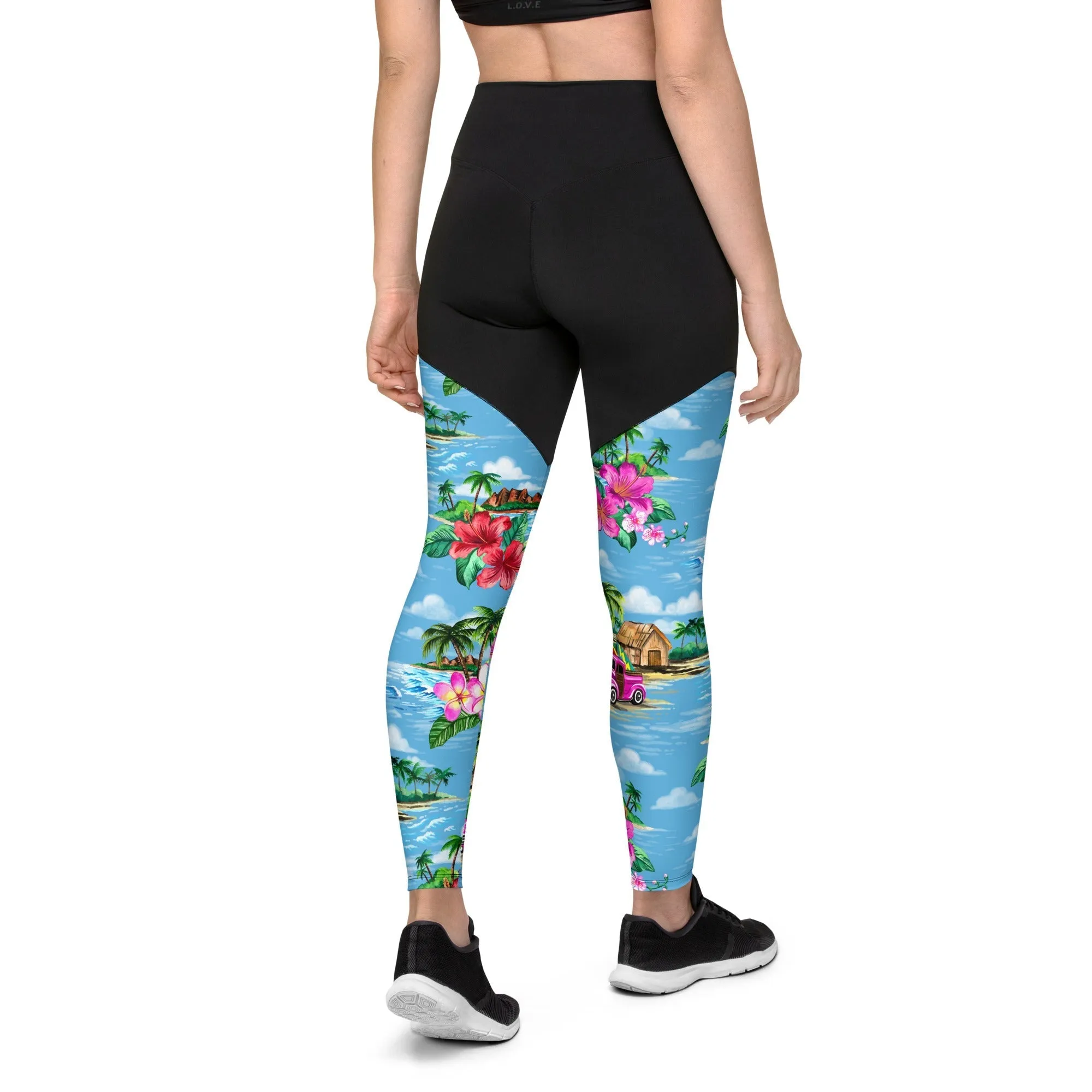 Floral Island Compression Leggings