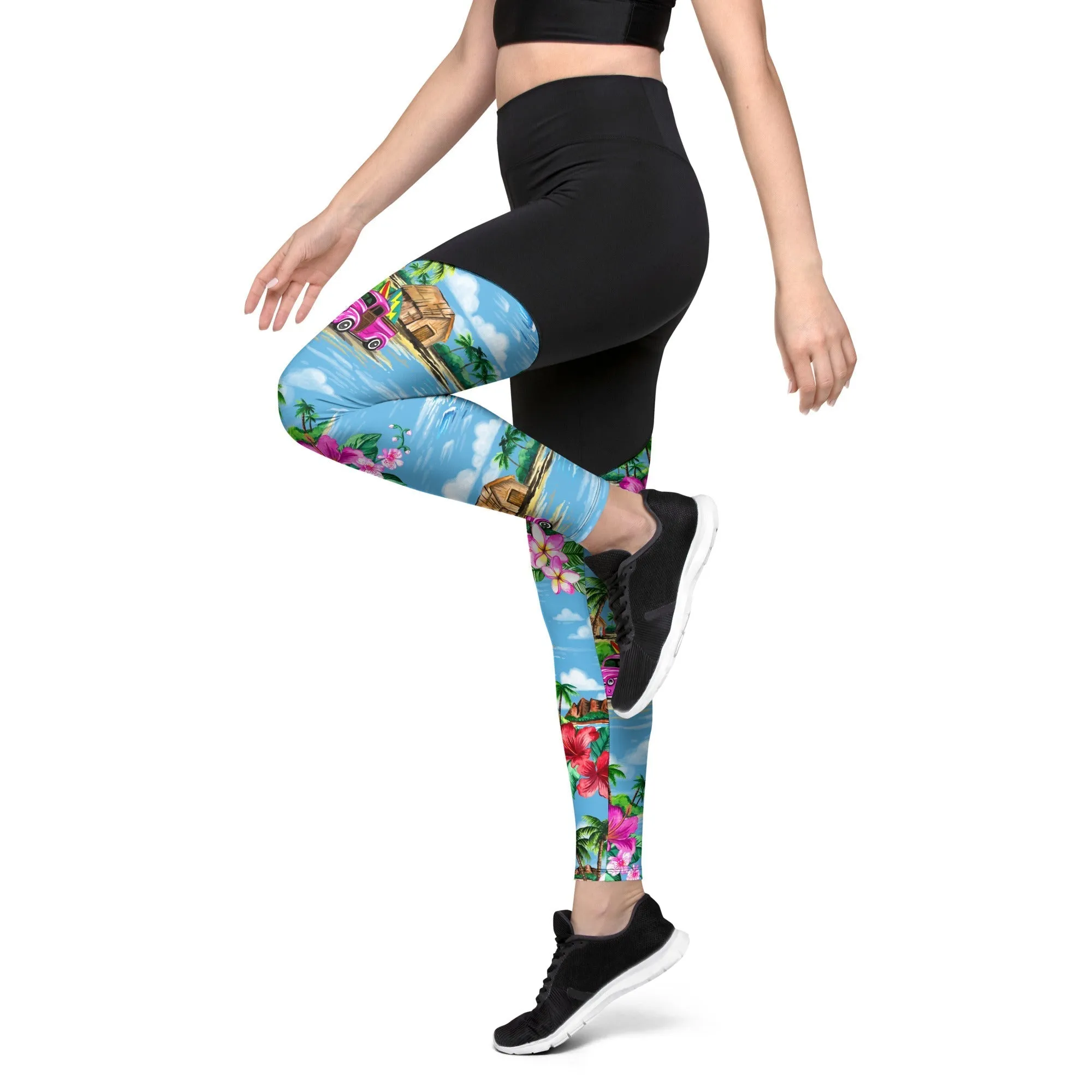 Floral Island Compression Leggings