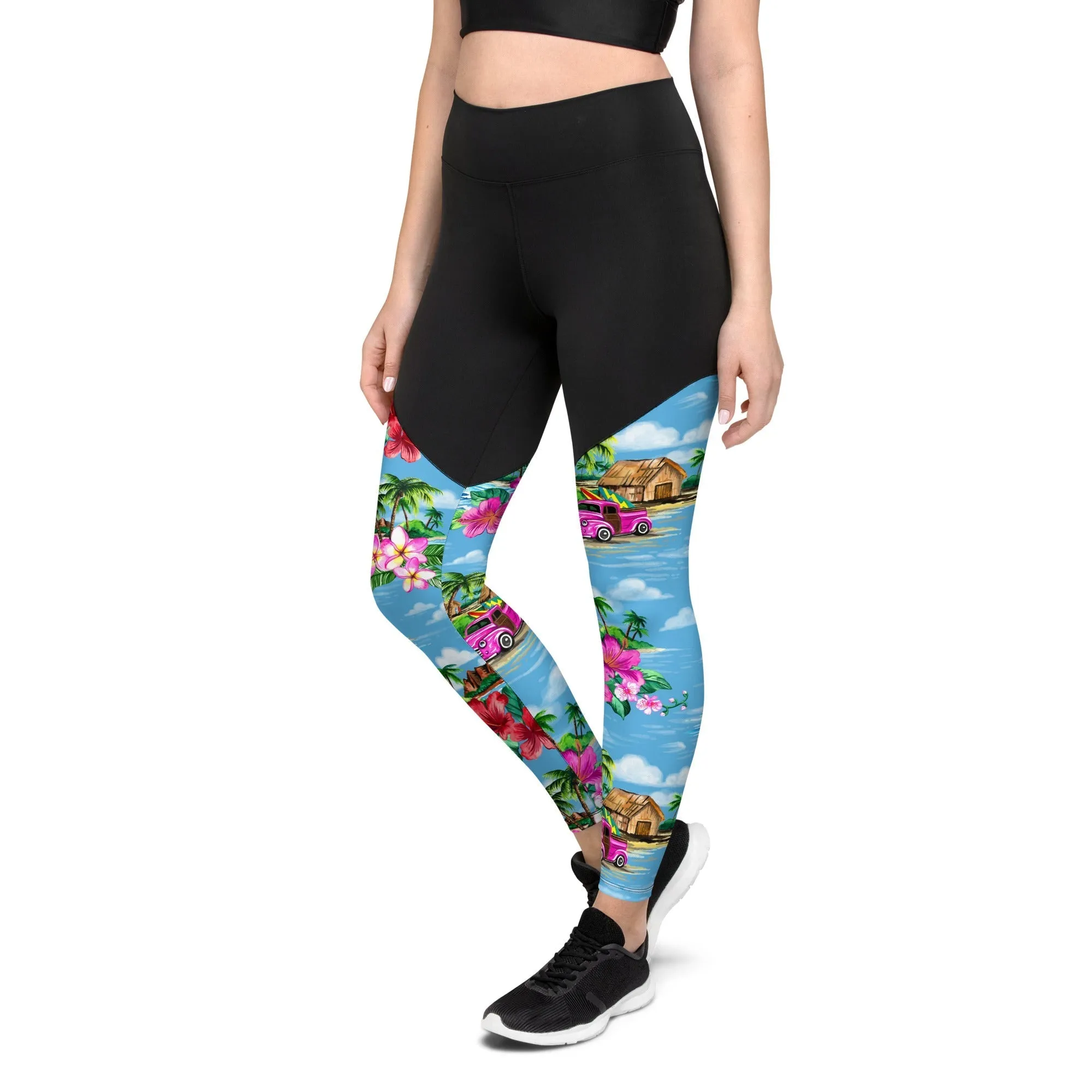 Floral Island Compression Leggings