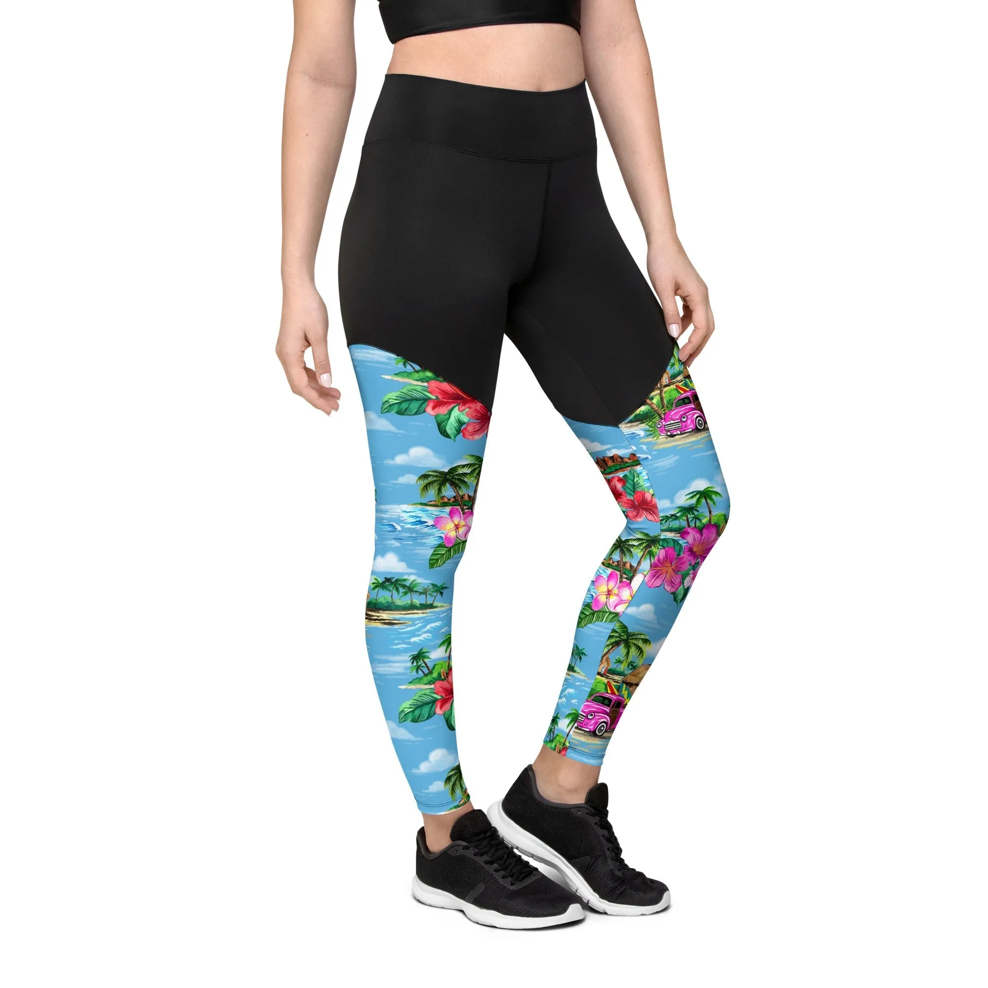 Floral Island Compression Leggings