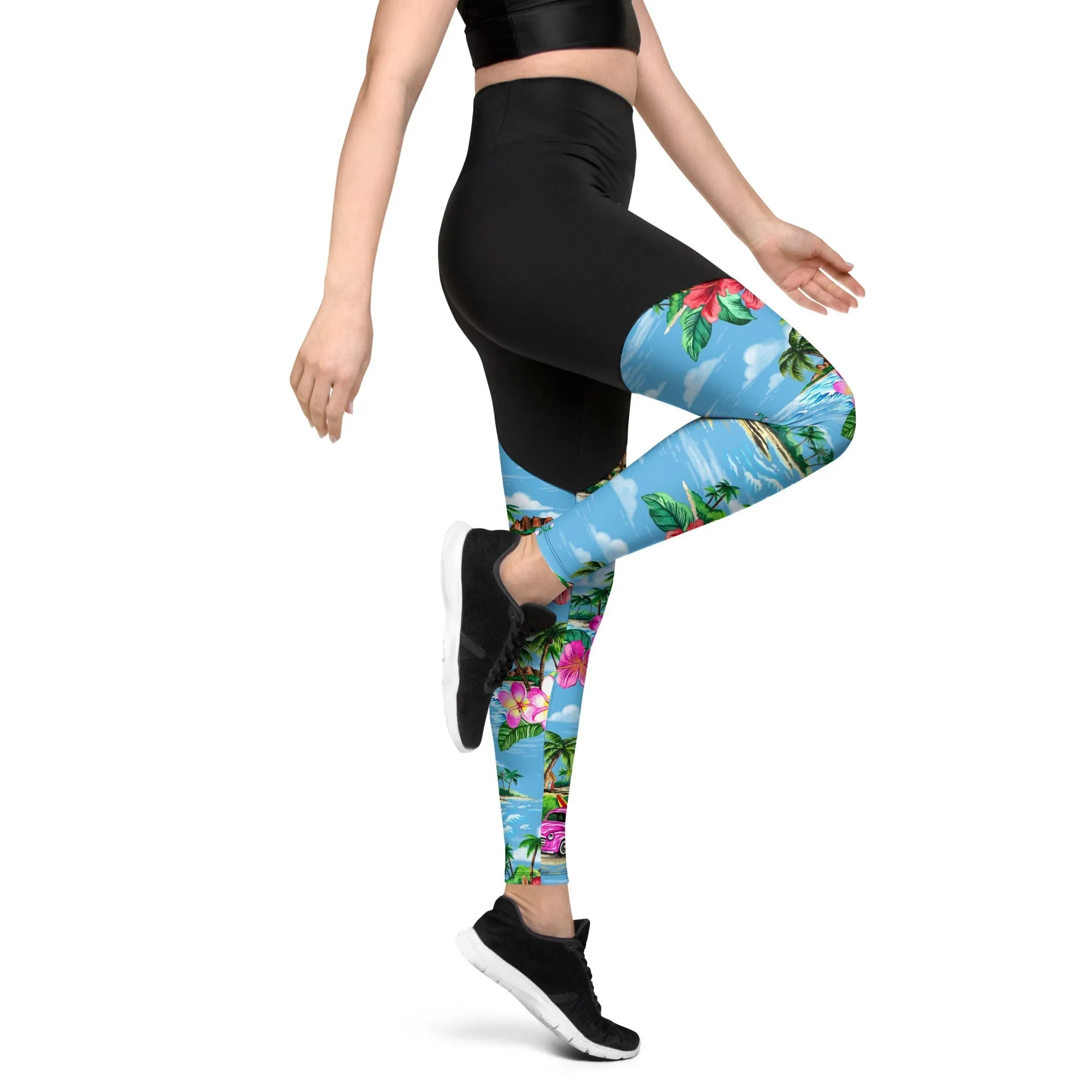 Floral Island Compression Leggings