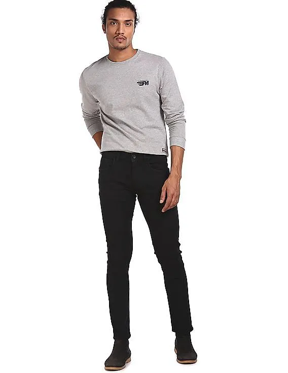 Flying Machine Men Black Mid Rise Skinny Jackson Fit Jeans