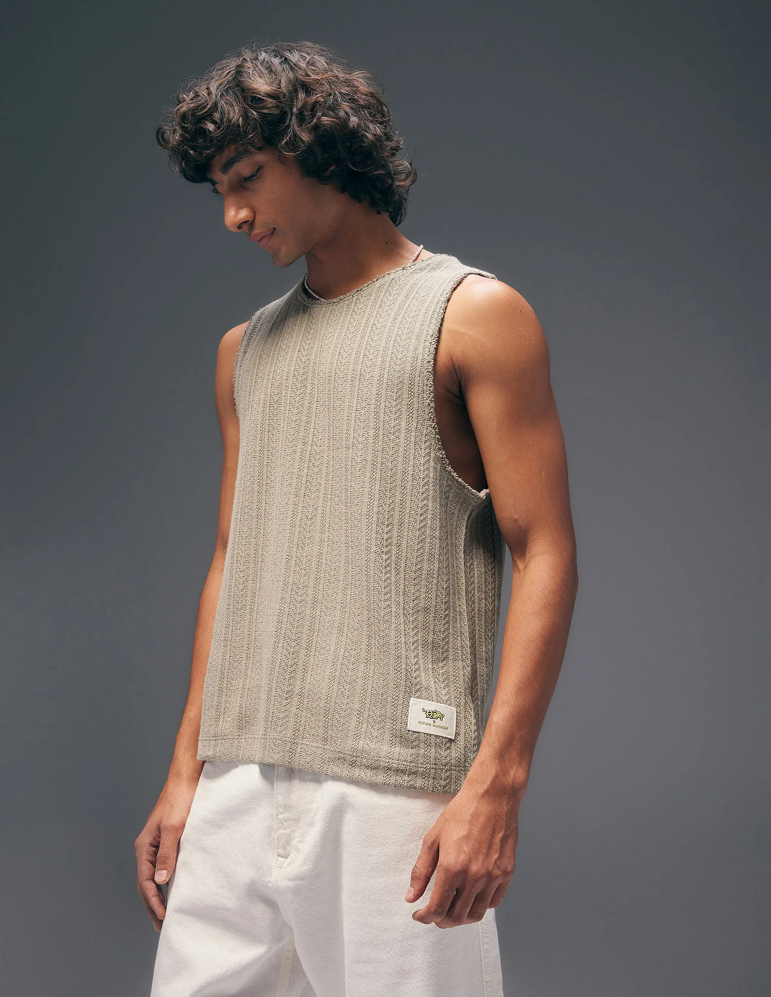 Flying Machine Orry X Open Knit Vest