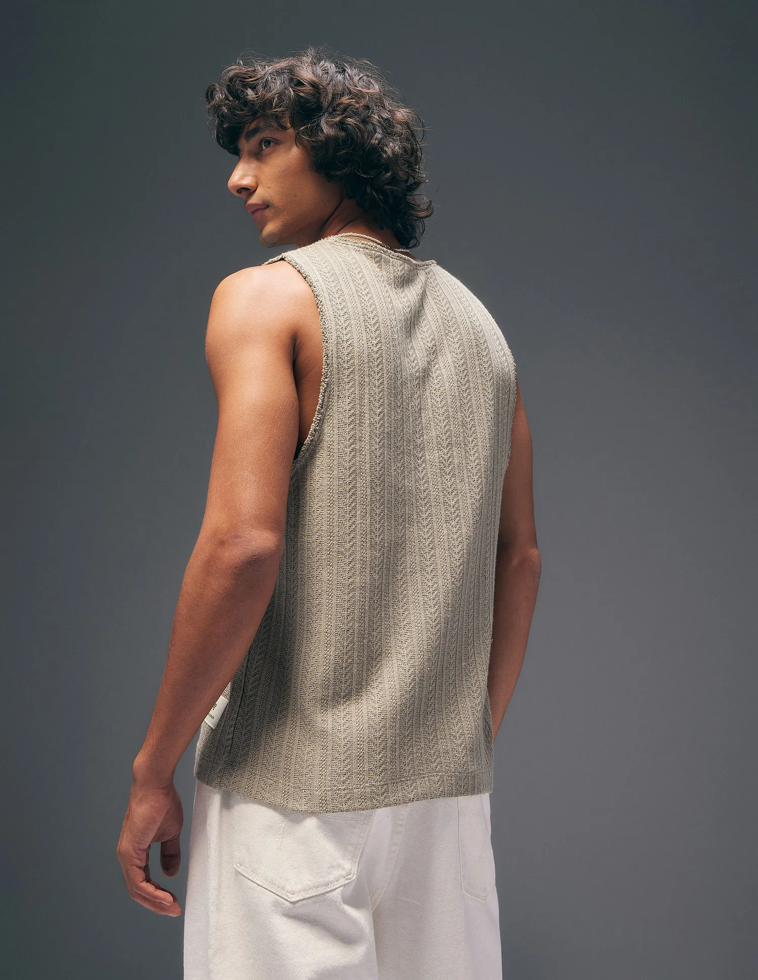 Flying Machine Orry X Open Knit Vest