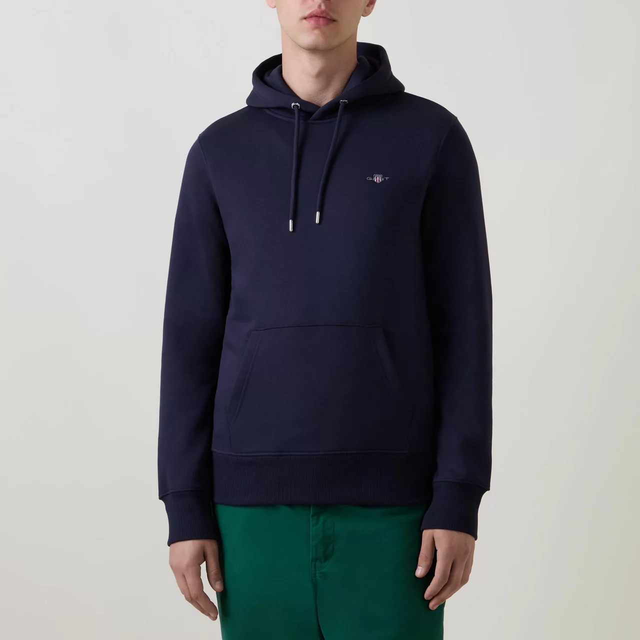 GANT The Sustainable Edit Shield Logo Drawstring Hoodie - Navy