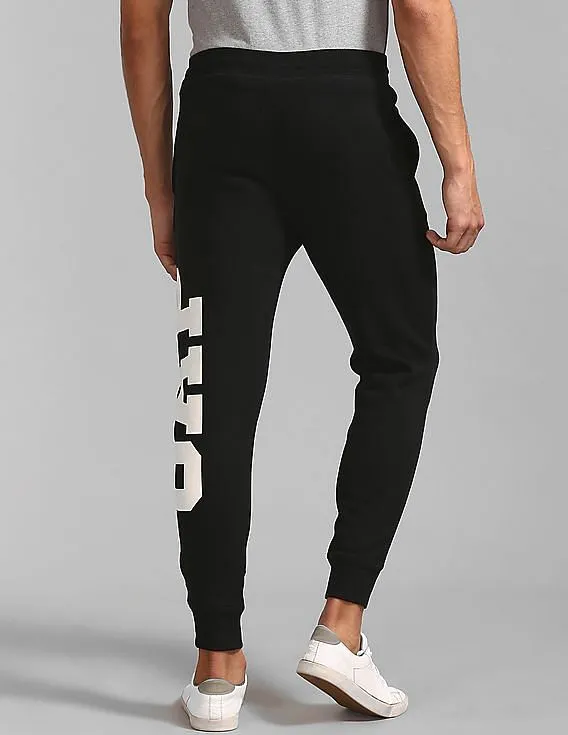 GAP Men Black Exploded Logo Joggers