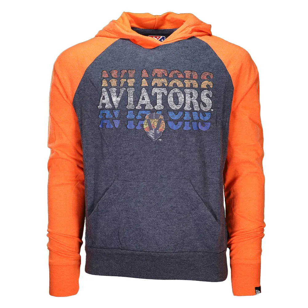 Girls' Las Vegas Aviators New Era Aviators Repeat Navy/Orange Lightweight Hoodie