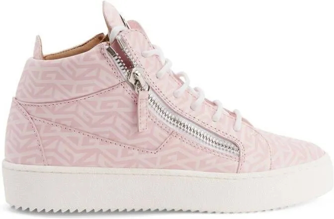 Giuseppe Zanotti Kriss monogram-print sneakers Pink