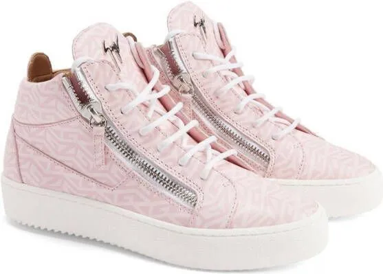 Giuseppe Zanotti Kriss monogram-print sneakers Pink