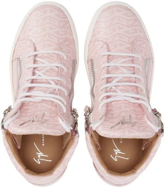 Giuseppe Zanotti Kriss monogram-print sneakers Pink