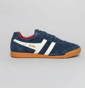 Gola Harrier Suede Trainers Navy/Off White/Deep Red