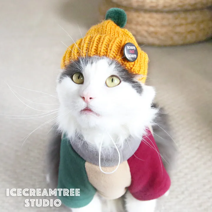 Golden Yellow Beanie - Pet Petite Hat