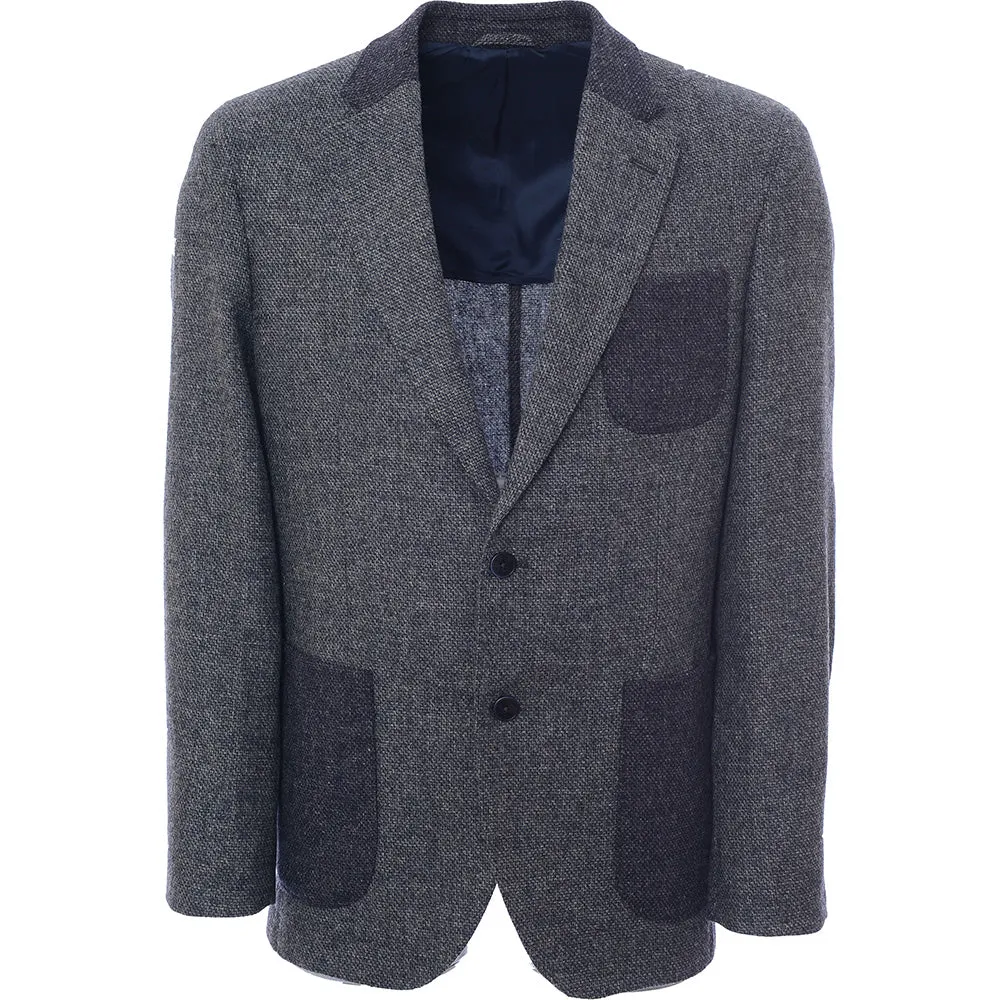 Hackett London Two-Tone Tweed Jacket in Grey