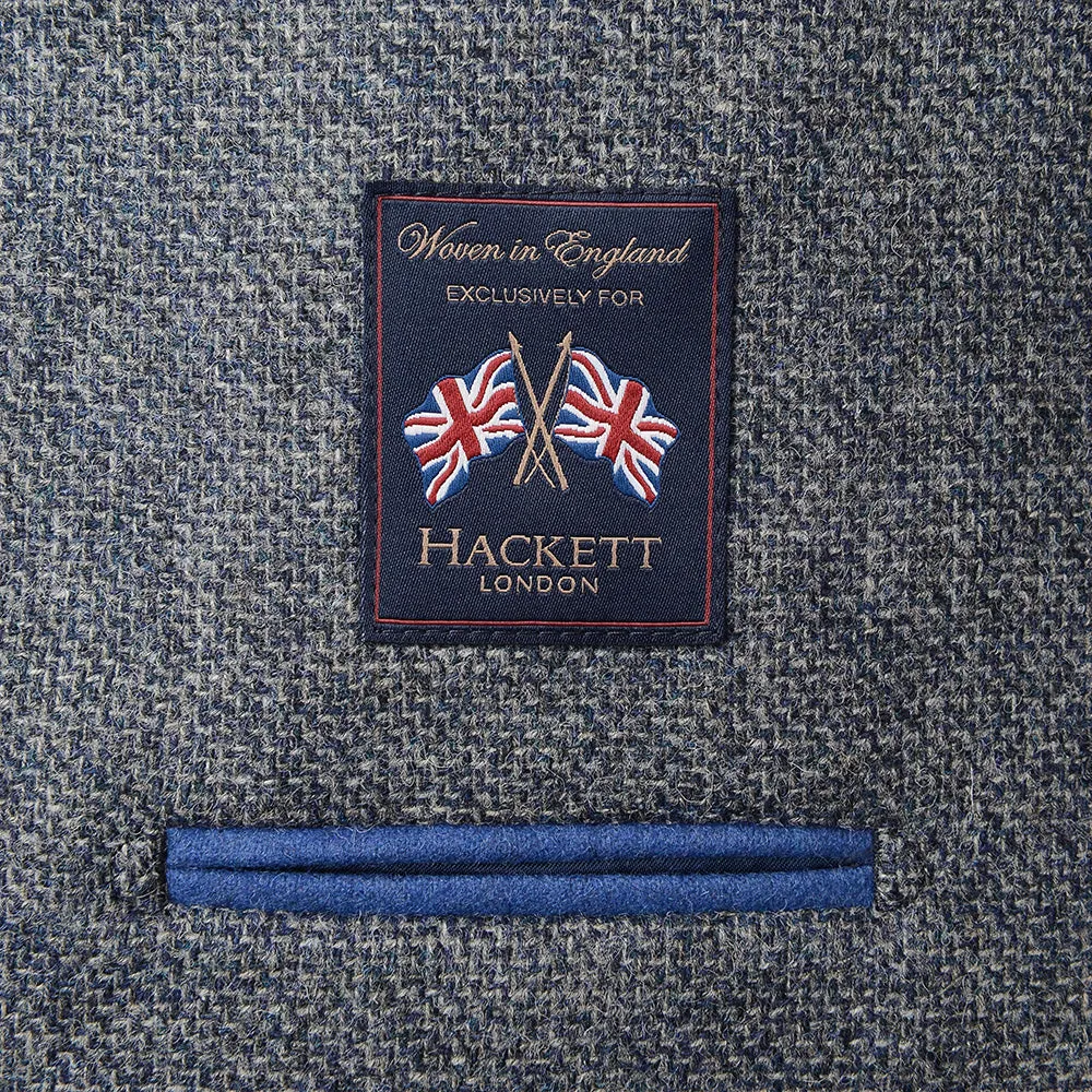 Hackett London Two-Tone Tweed Jacket in Grey