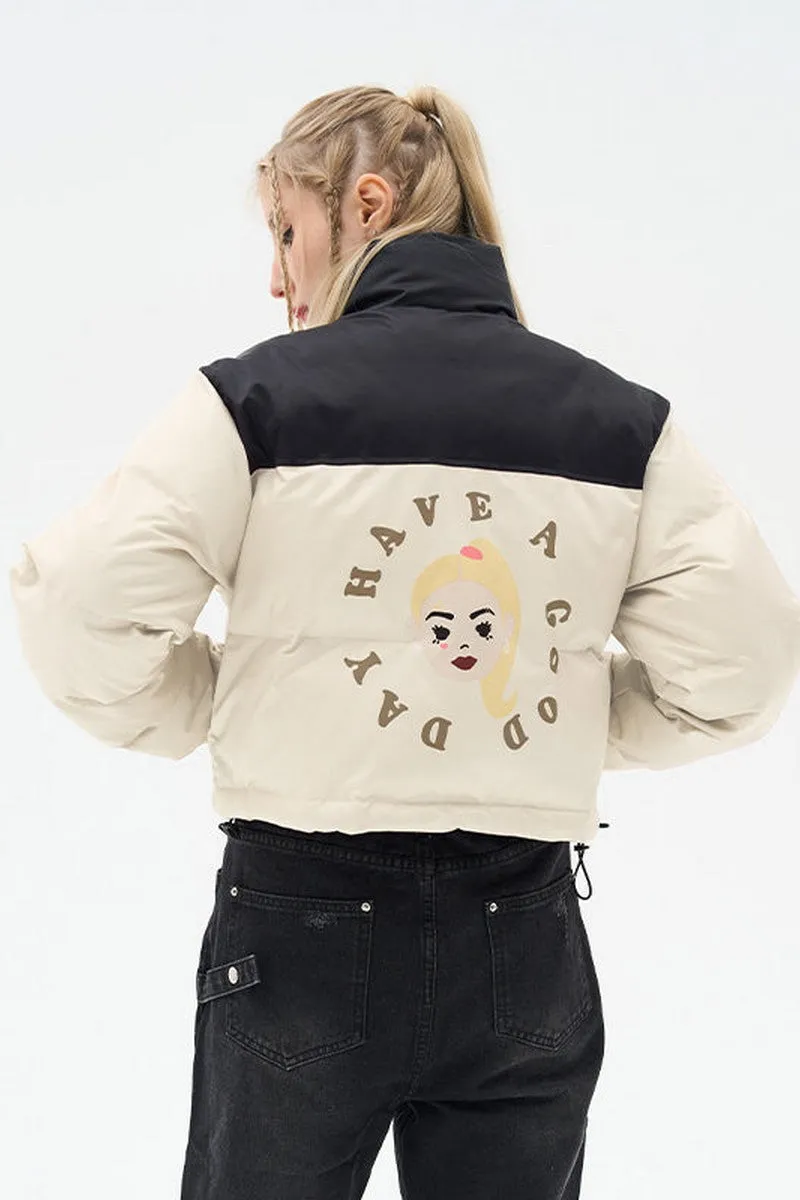 H/C Cartoon Face Crop Jacket