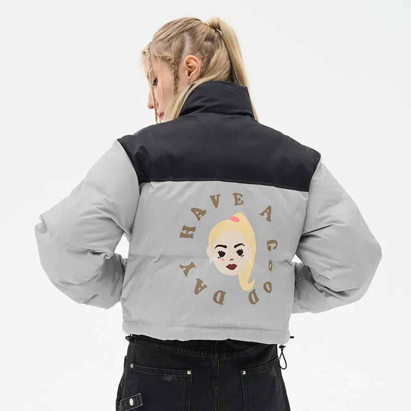 H/C Cartoon Face Crop Jacket