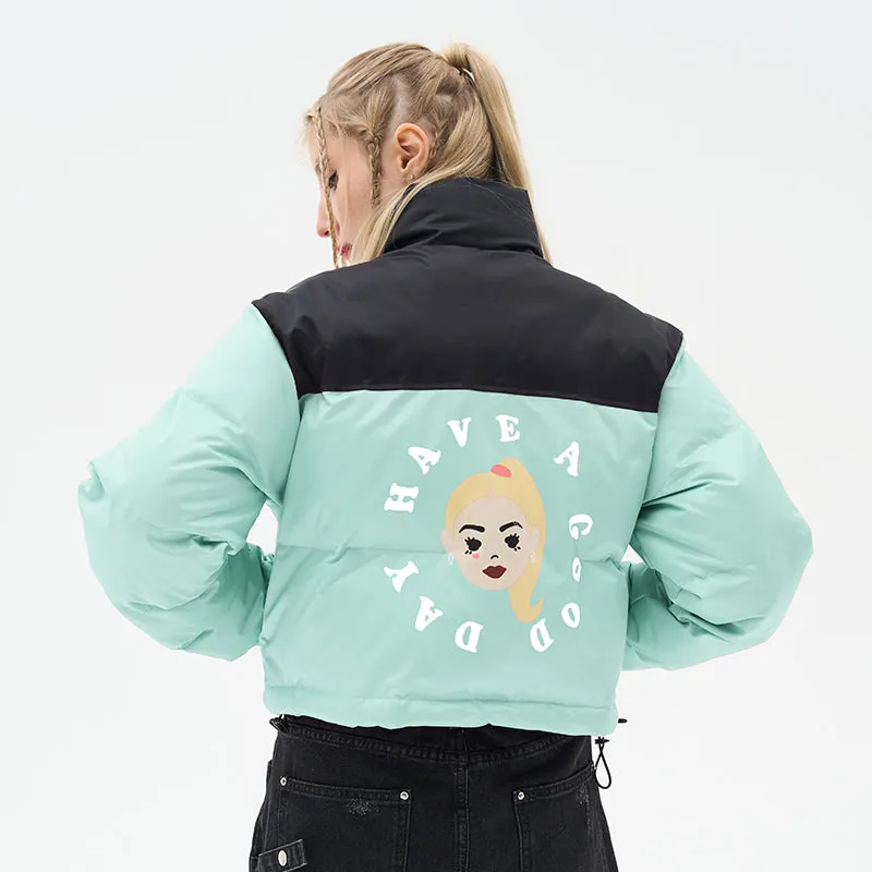 H/C Cartoon Face Crop Jacket