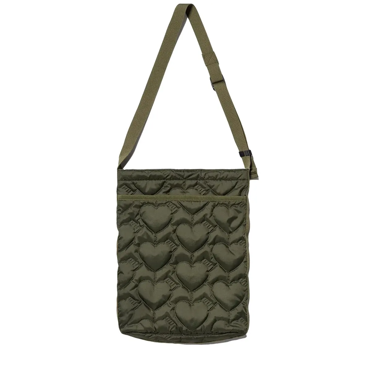 HEART QUILTING SHOULDER BAG OLIVE DRAB | Bodega