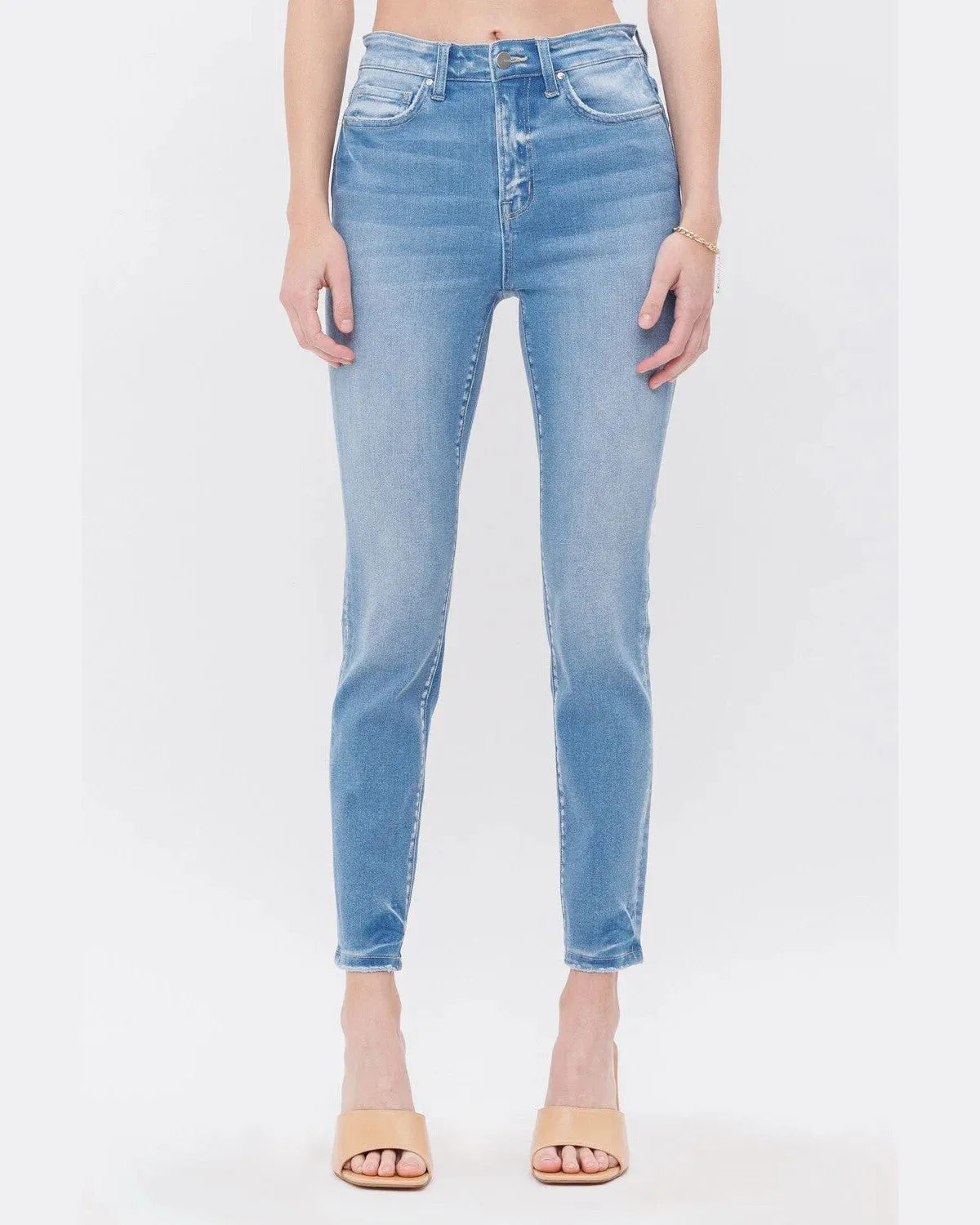 High Rise Ankle Skinny Jeans